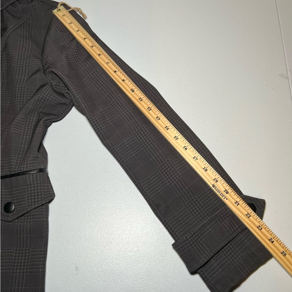 Ricki’s Soft Shell Anorak grey plaid rain fall transitional jacket women’s Large - Picture 13 of 14